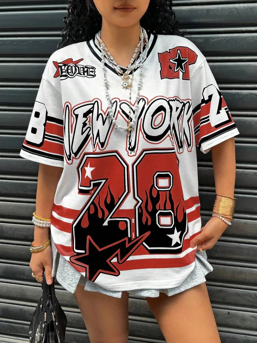 Women's Retro Hip Hop Sports T-Shirt