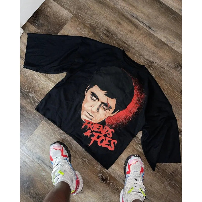 Harajuku Hip Hop Graphic Oversized T-shirt for Women`s