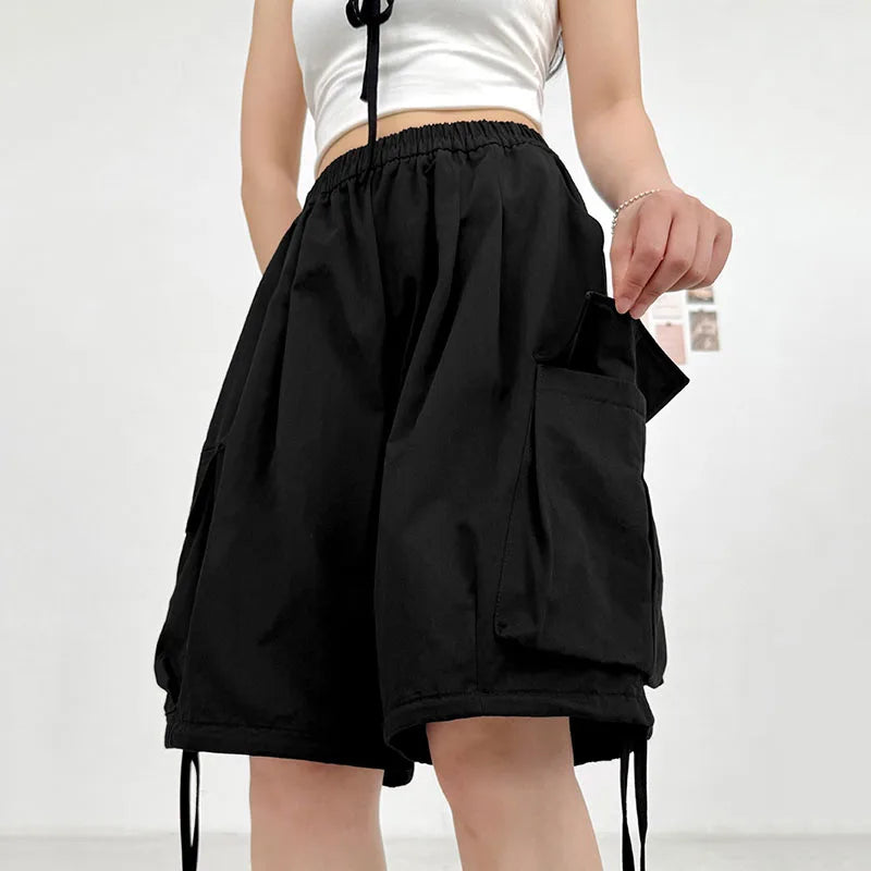 Japanese Street Cargo Shorts Loose Shorts