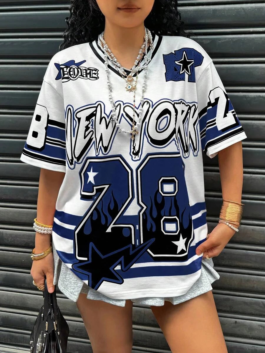 Women's Retro Hip Hop Sports T-Shirt