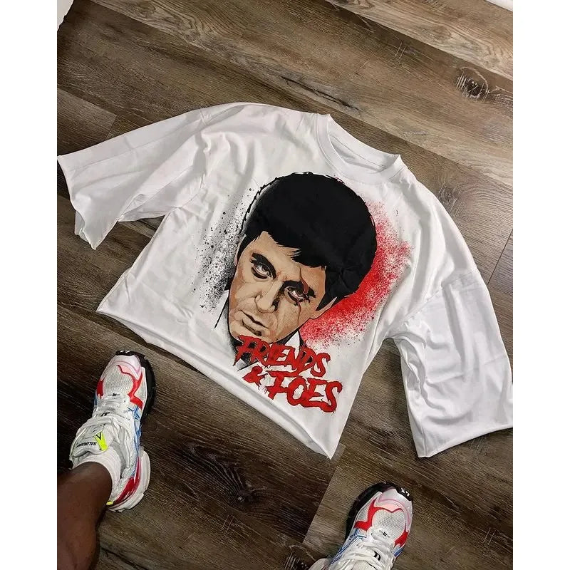 Harajuku Hip Hop Graphic Oversized T-shirt for Women`s