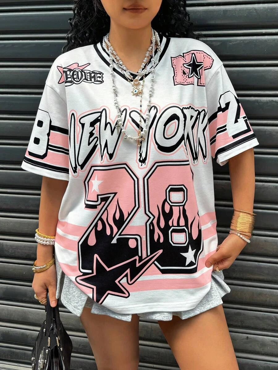 Women's Retro Hip Hop Sports T-Shirt