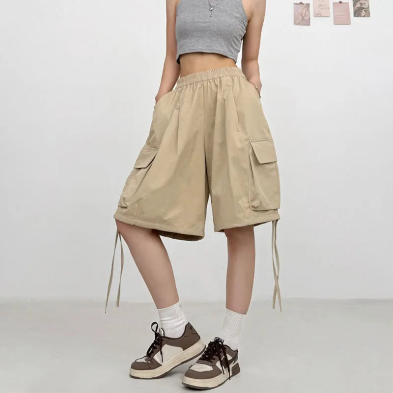 Japanese Street Cargo Shorts Loose Shorts