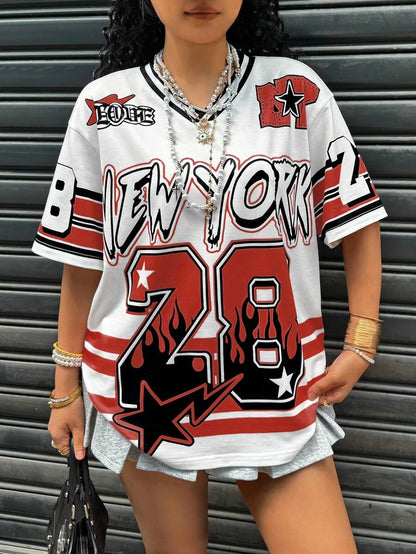 Women's Retro Hip Hop Sports T-Shirt