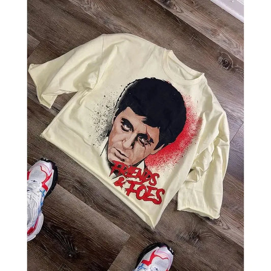 Harajuku Hip Hop Graphic Oversized T-shirt for  Women`s
