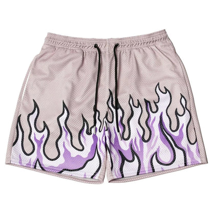 Sharp Neon Flames Hip-Hop Streetwear