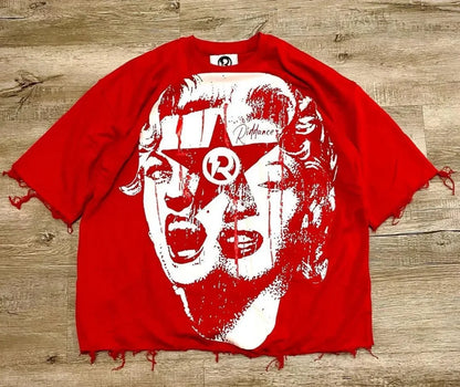 Hip Hop Y2k Tops Oversized Graphic T Shirts