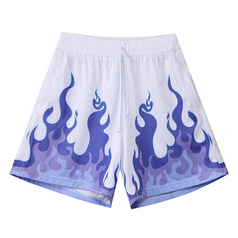 Sharp Neon Flames Hip-Hop Streetwear