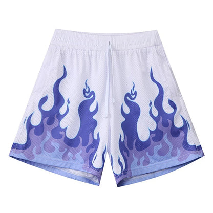 Sharp Neon Flames Hip-Hop Streetwear