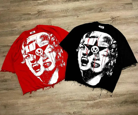 Hip Hop Y2k Tops Oversized Graphic T Shirts