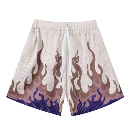 Sharp Neon Flames Hip-Hop Streetwear
