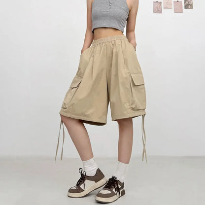 Japanese Street Cargo Shorts Loose  Shorts